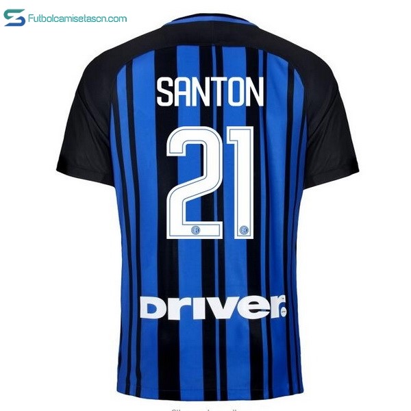 Camiseta Inter 1ª Santon 2017/18